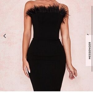 Elegant Black Strapless house of cb dress